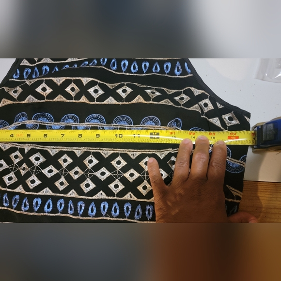 WHITE HOUSE BLACK  MARKET  Sleeveless Dress Bk/bl/br patterened  Size 2. NwT. - Picture 7 of 8